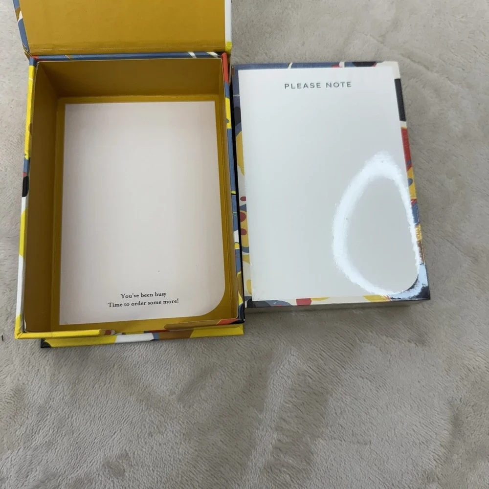 Amelin Archive Abstracte Note Cube Correspondence Card Set w Storage Box New
